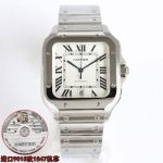 Cartier Santos 41.9*35.1mm 316L Steel 9015 Movement Silver/Gold/Rose Gold Bezel Watch